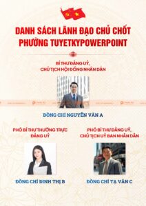danh sách lãnh đạo phường