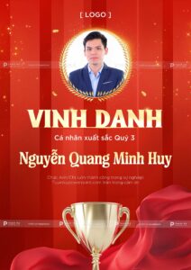 poster social post vinh danh cá nhân