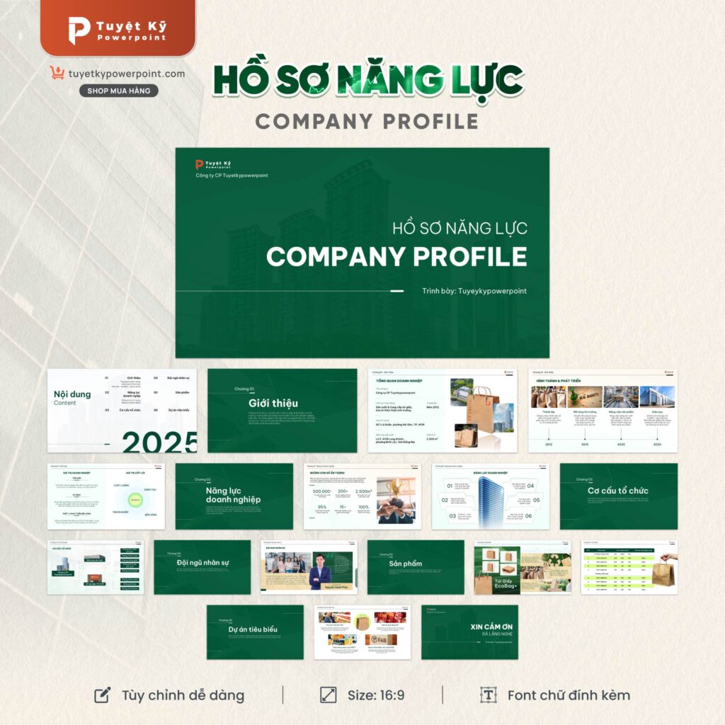 Mẫu Slide Báo cáo, Profile công ty, Infographic mới nhất 2025