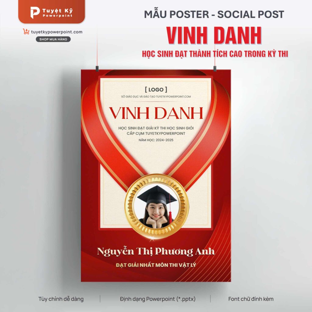 Mẫu Backdrop / Banner Vinh Danh Cá nhân | Tuyệt kỹ Powerpoint