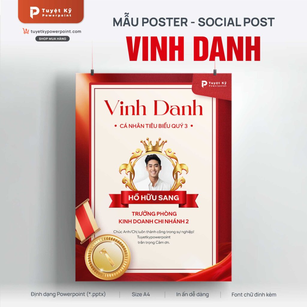 Mẫu Vinh Danh Cá Nhân Tiêu biểu đẹp chuyên nghiệp | Tuyệt kỹ Powerpoint