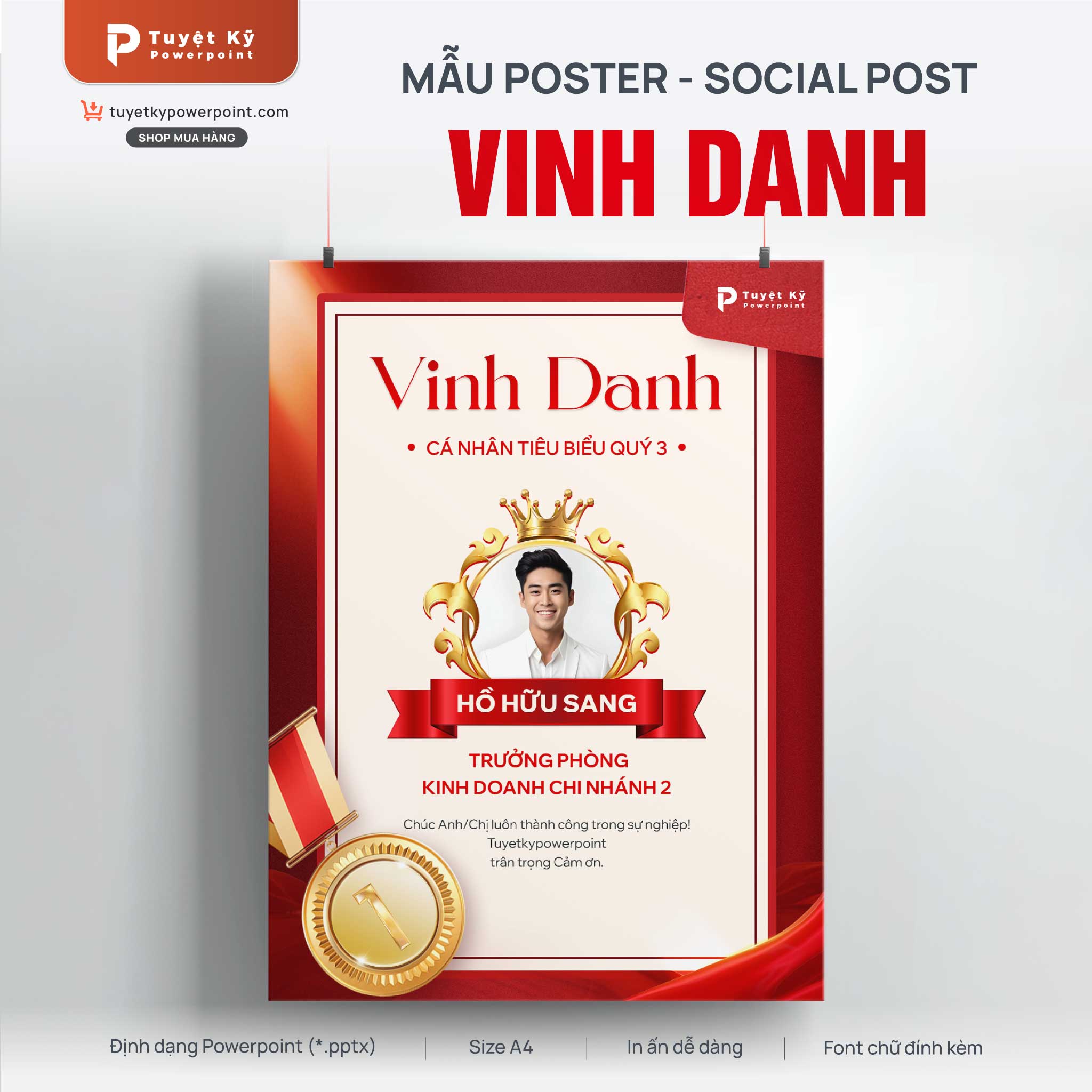 poster vinh danh cá nhân tiêu biểu quý 3
