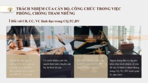 trách nhiêm của cán bộ công chức trong phòng chống tham nhũng