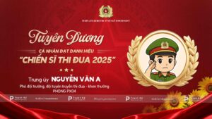 tuyên dương chiến sĩ trong vận động quần chúng
