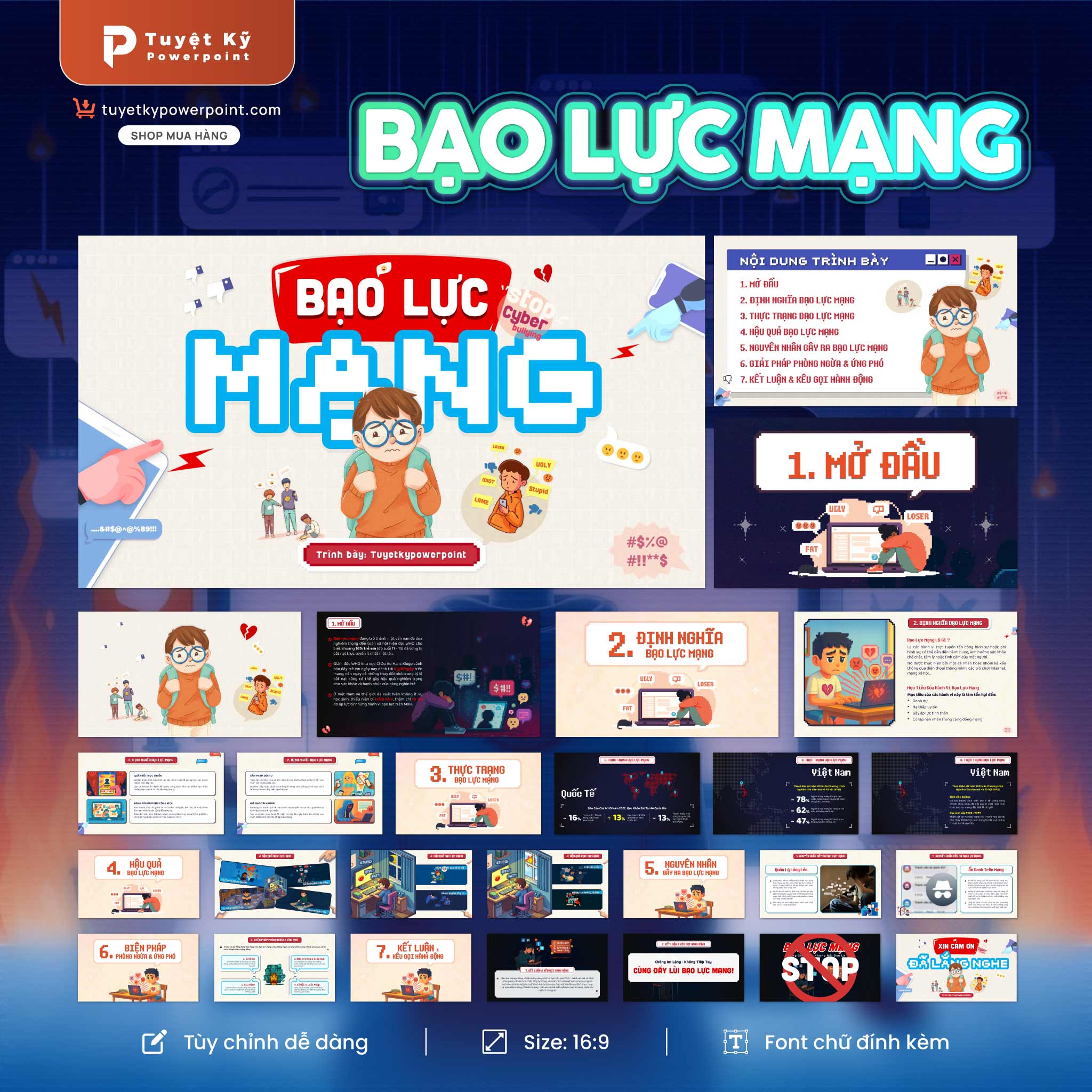 thumbnail bạo lực mạng