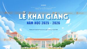 backdrop banner lễ khai giảng