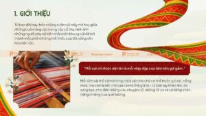 giới thiệu nghề dệt thổ cẩm tại việt nam