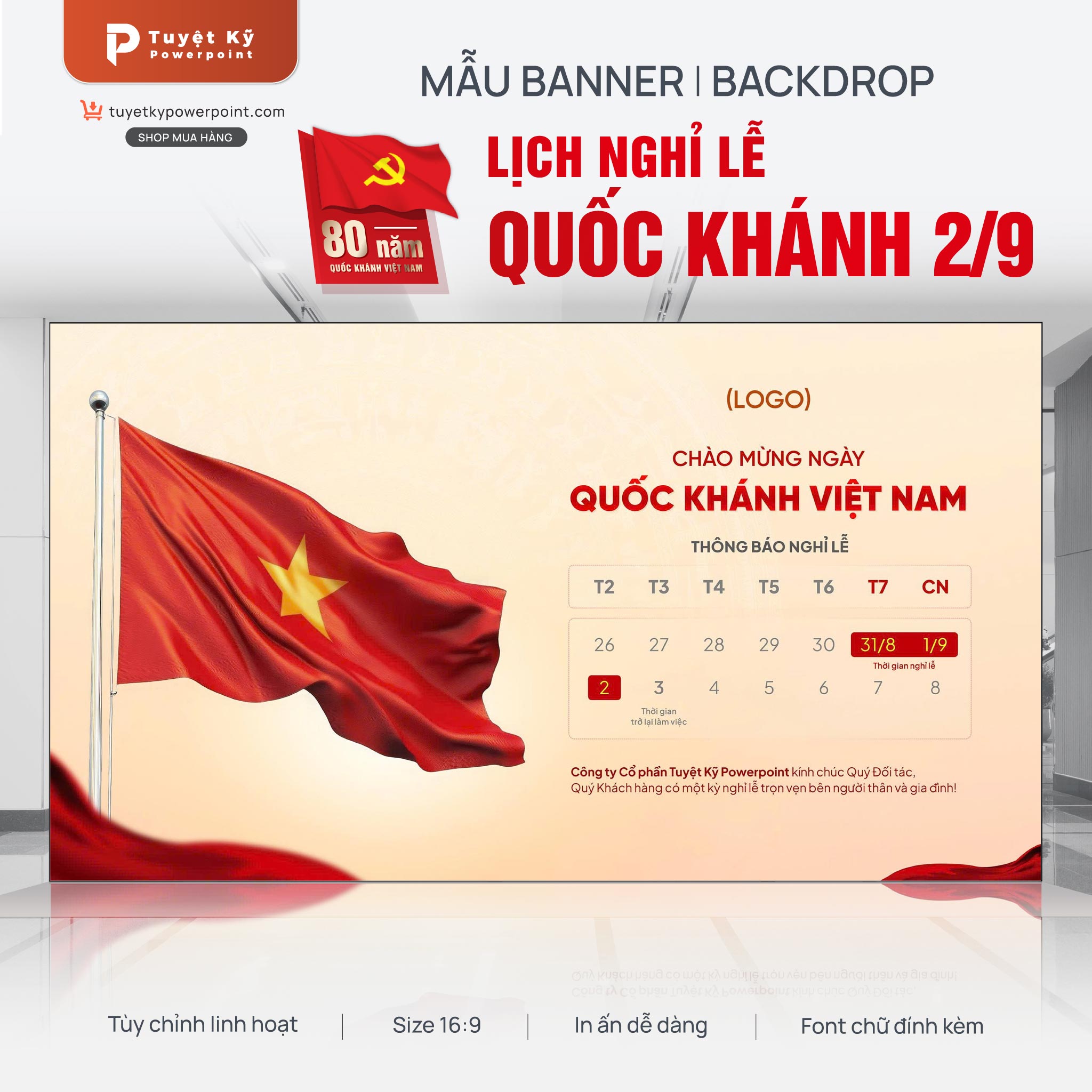 thumbnail banner thông báo lịch nghỉ lễ quốc khánh việt nam