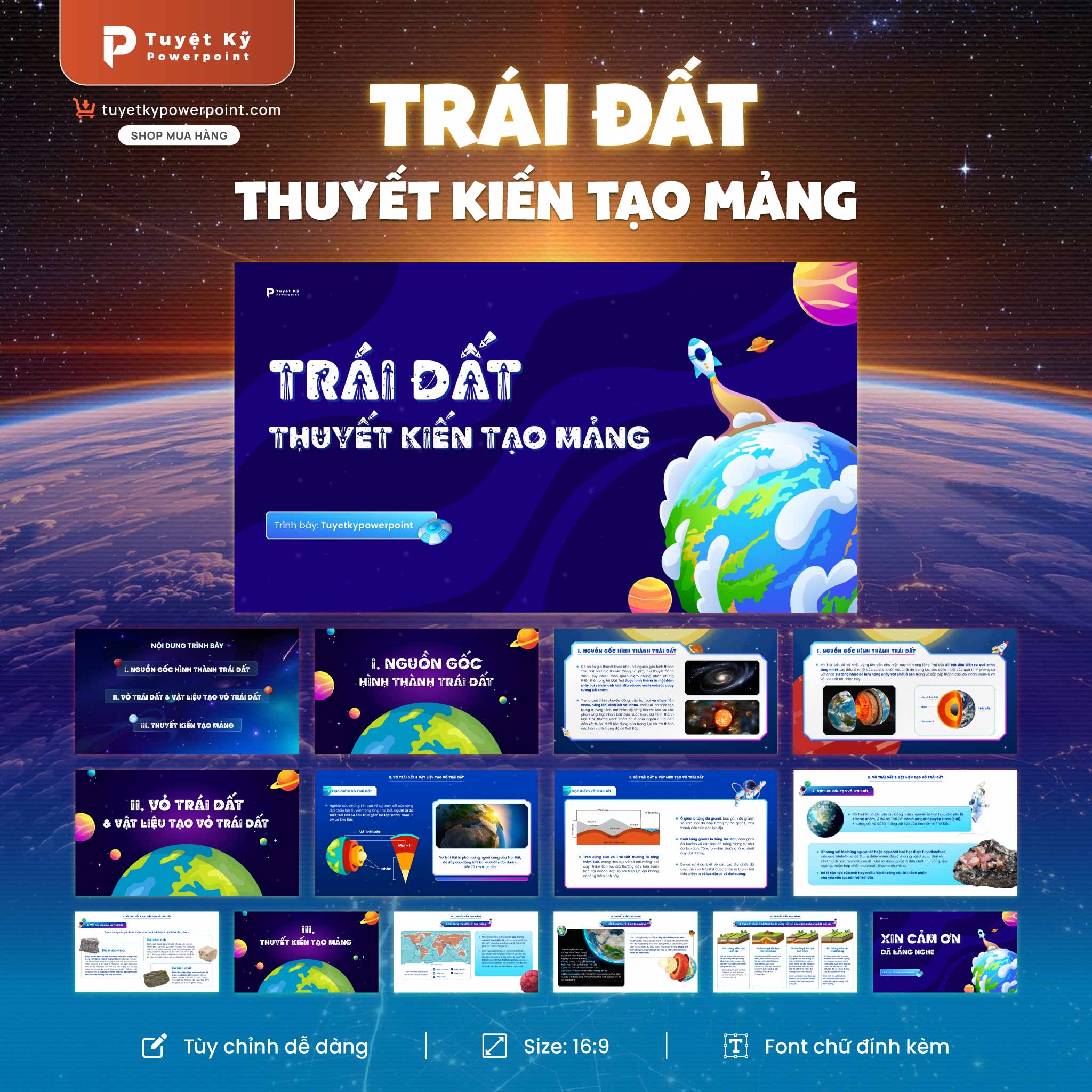 thumbnail trái đất và thuyết kiến tạo mảng