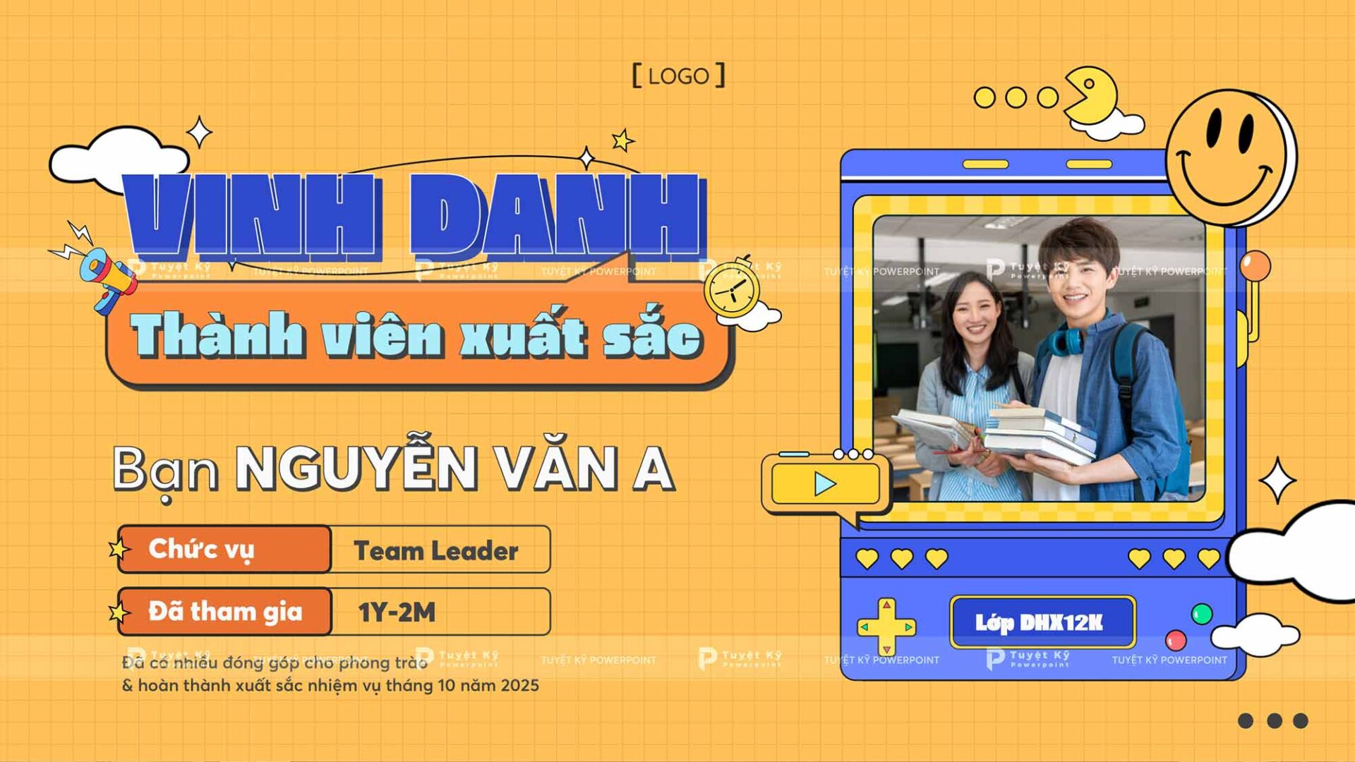 Banner/Backdrop Vinh danh thành viên xuất sắc