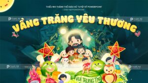 backdrop banner trung thu vầng trăng yêu thương