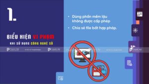 biểu hiện vi phạm khi sử dụng công nghệ