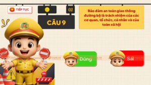 câu hỏi trách nhiệm của người tham gia giao thông