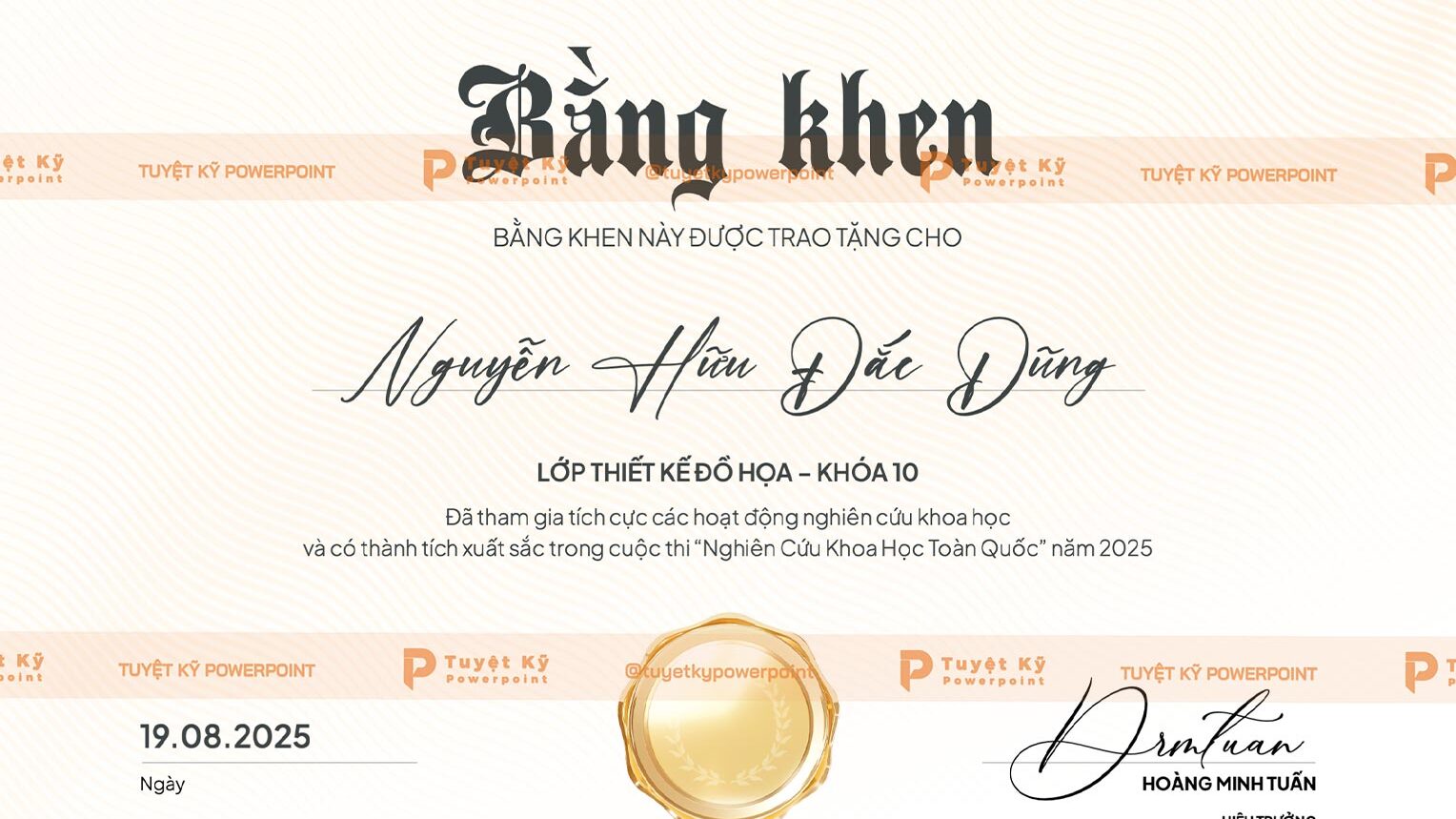 mẫu bằng khen cá nhân