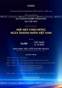 mẫu thiệp mời sự kiện màu xanh