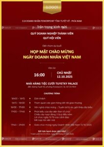 Mẫu Thiệp mời Sự kiện ngày Doanh Nhân (màu đỏ)