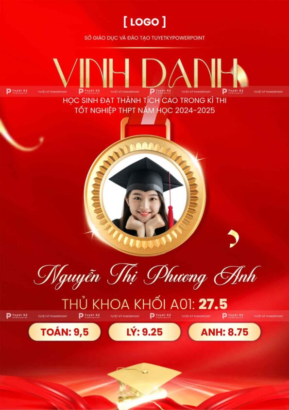 poster social post vinh danh học sinh trung học phổ thông THPT