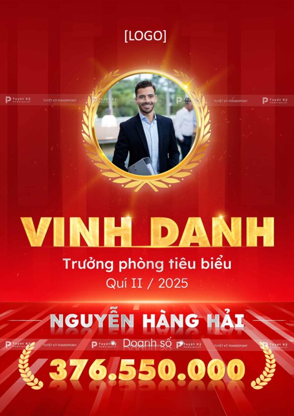 poster social post vinh danh cá nhân tiêu biểu