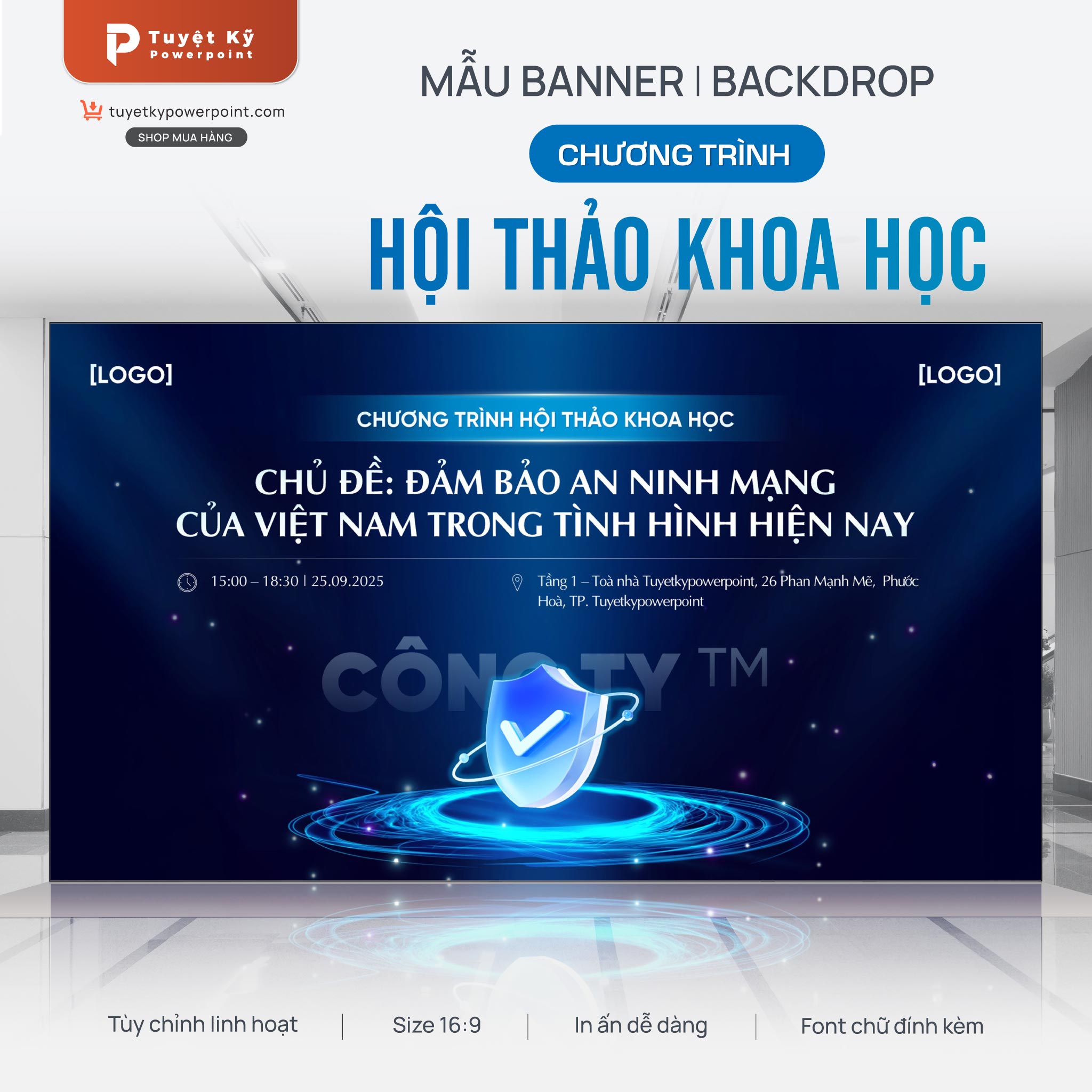 backdrop banner hội thảo