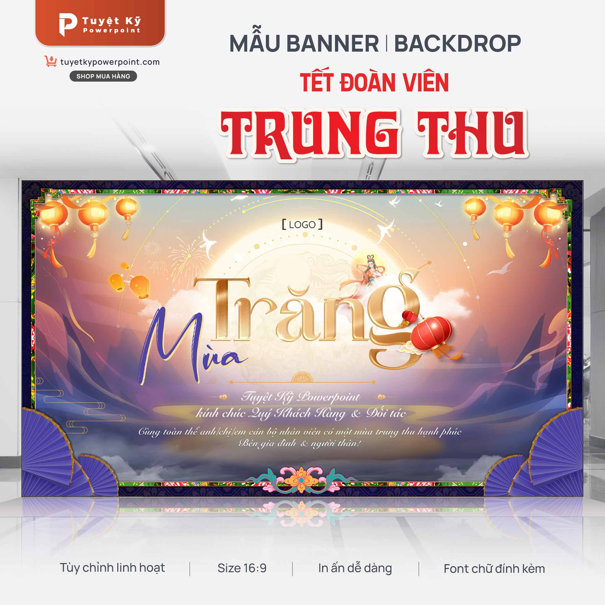 backdrop banner trung thu mùa trăng