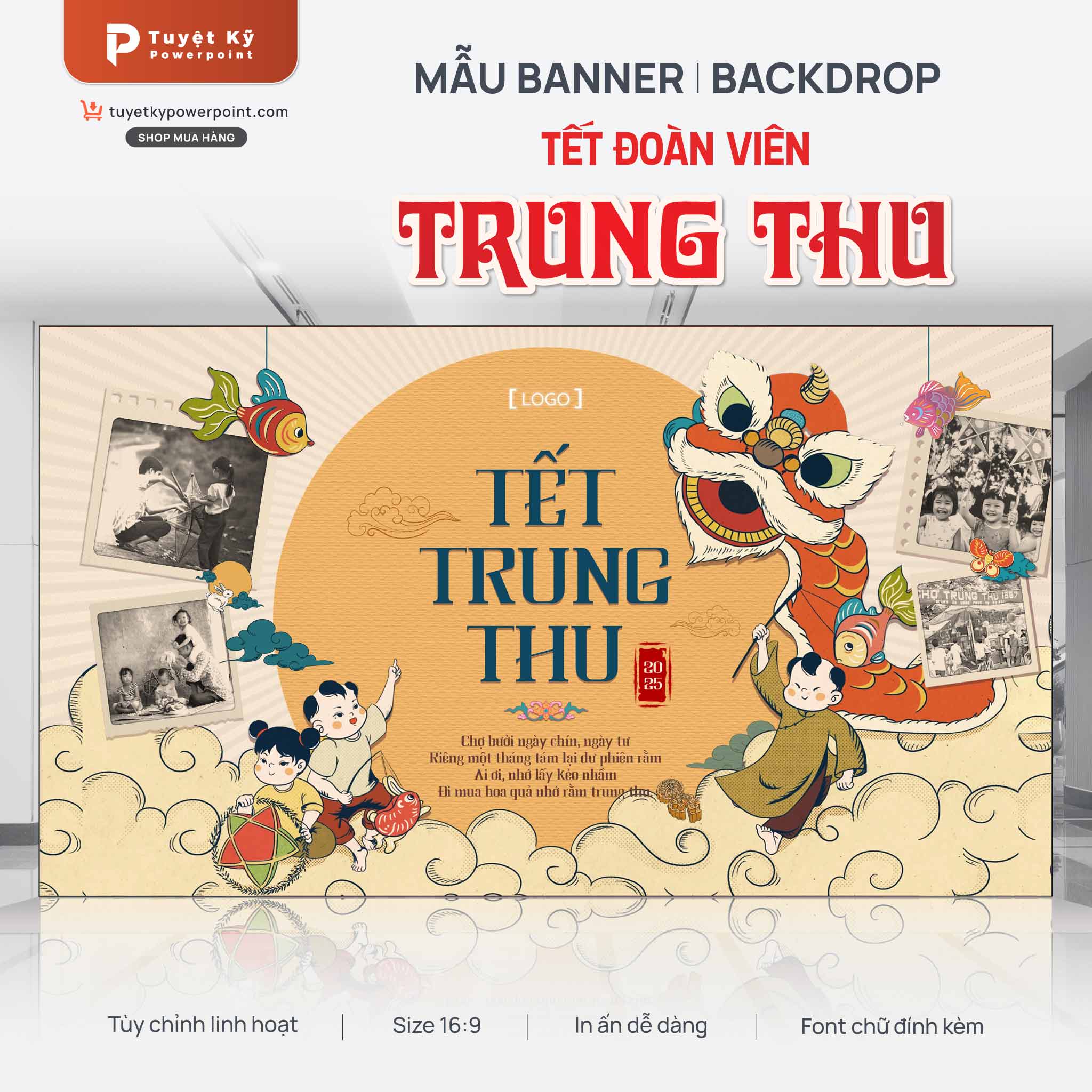 backdrop banner trung thu trăng tròn