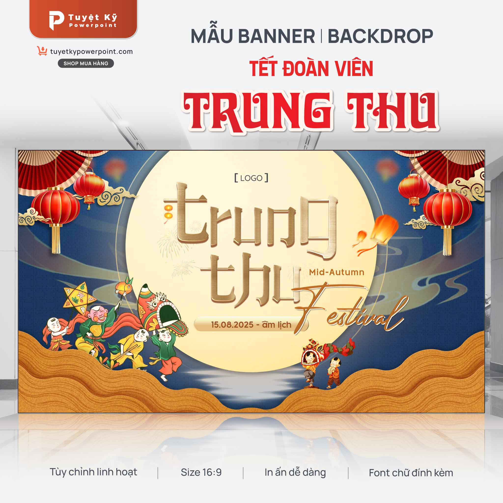 backdrop banner trung thu mid autumn festival