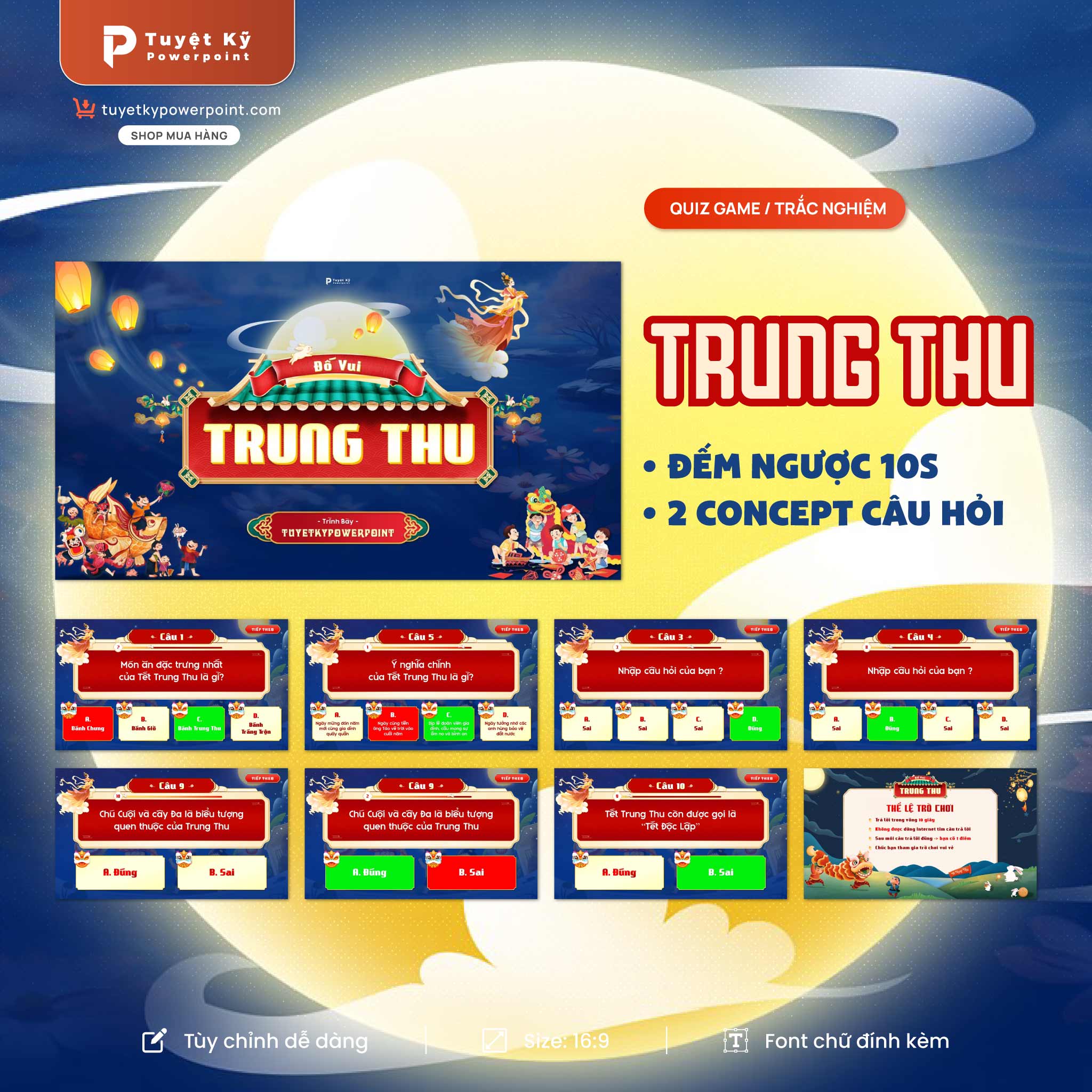 quiz game đố vui trung thu