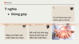 ý nghĩa đề tài ứng dụng trí tuệ nhân tạo (AI) trong chẩn đoán bệnh lý tim mạch tại Việt Nam