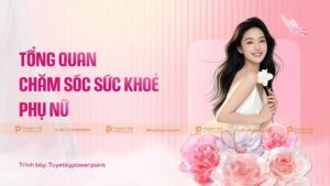 mẫu trang bìa slide báo cáo tổng quan chăm sóc sức khỏe phụ nữ