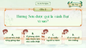 câu hỏi trắc nghiệm bài thơ hương sơn phong cảnh