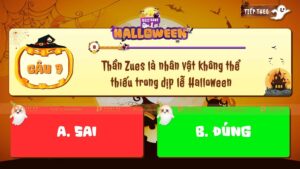 câu hỏi đúng sai quiz game đố vui halloween
