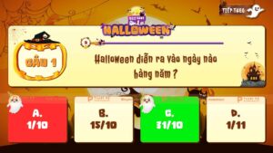 câu hỏi quiz game đố vui halloween
