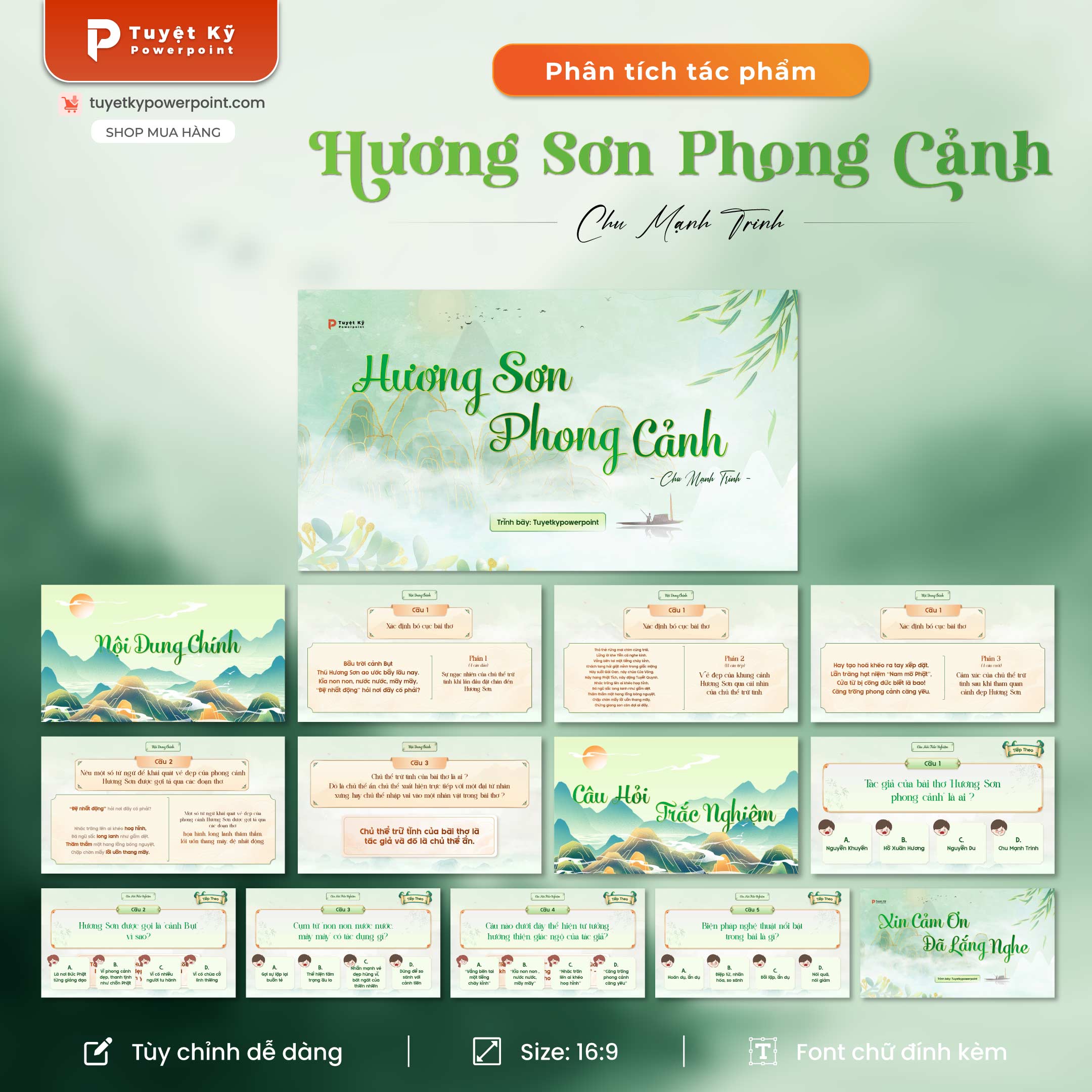 bài thơ hương sơn phong cảnh