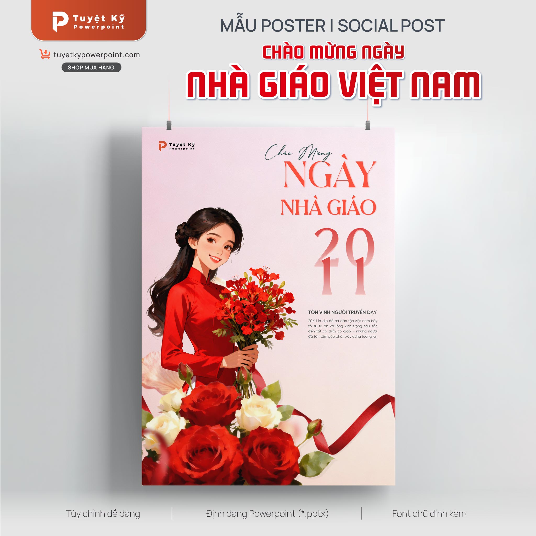 Poster socail poster ngày nhà giáo việt nam 20/11