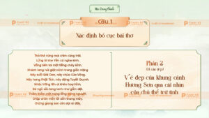 xác định bố cục bài thơ hương sơn phong cảnh