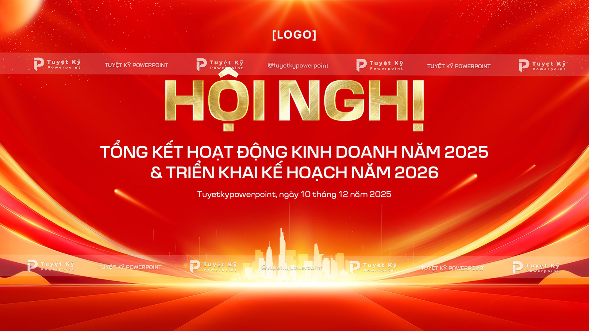 backdrop banner hội nghị tổng kết và triển khai kế hoạch năm