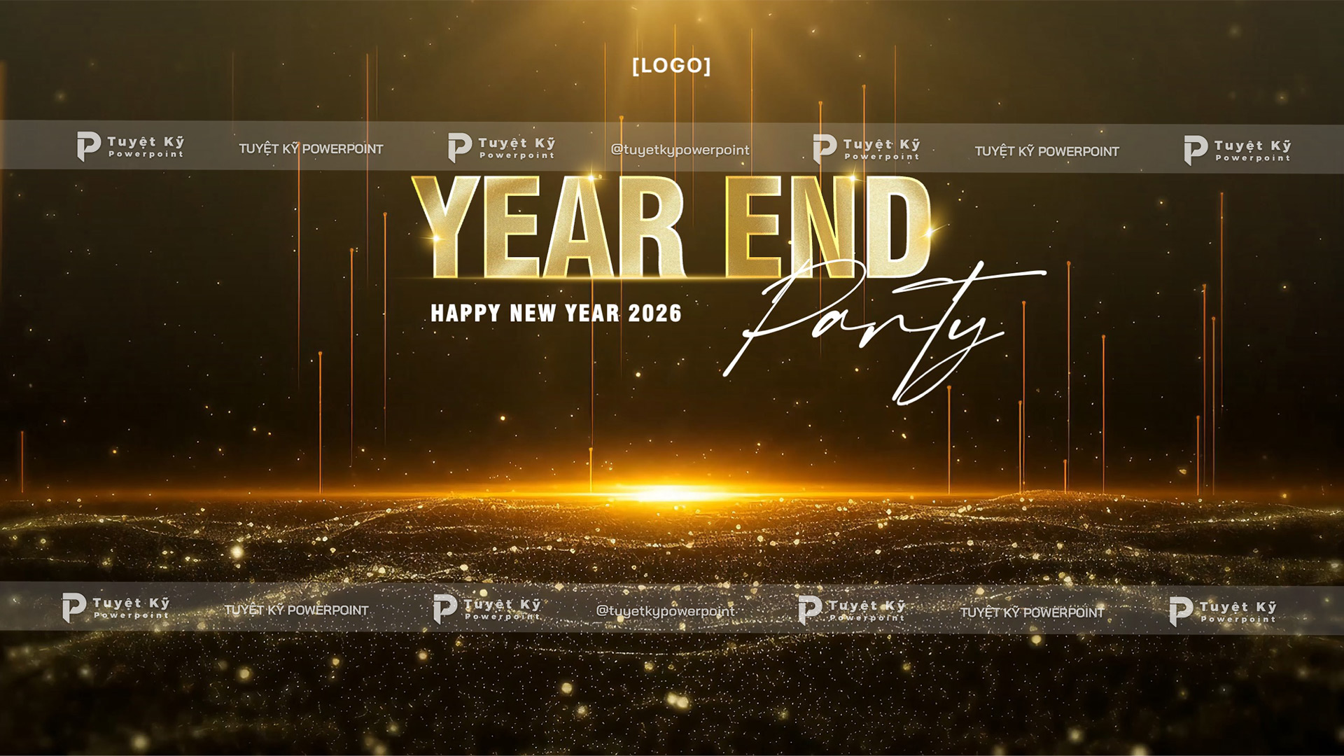 backdrop banner year end party tiệc cuối năm