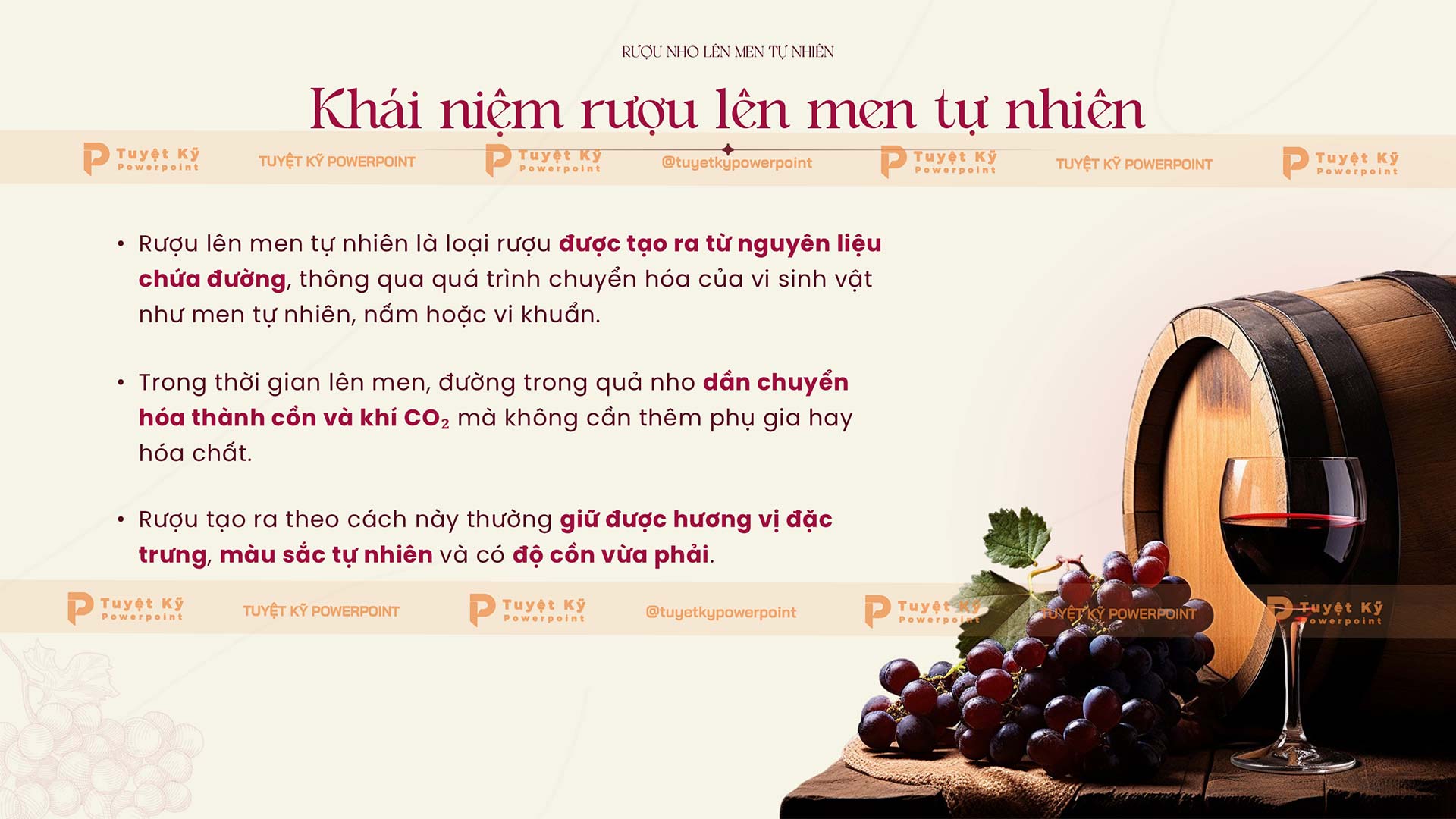 khái niệm rượu nho lên men tự nhiên