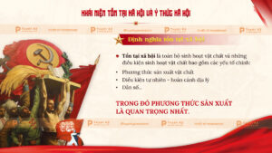 khái niệm tồn tại xã hội và ý thức xã hội