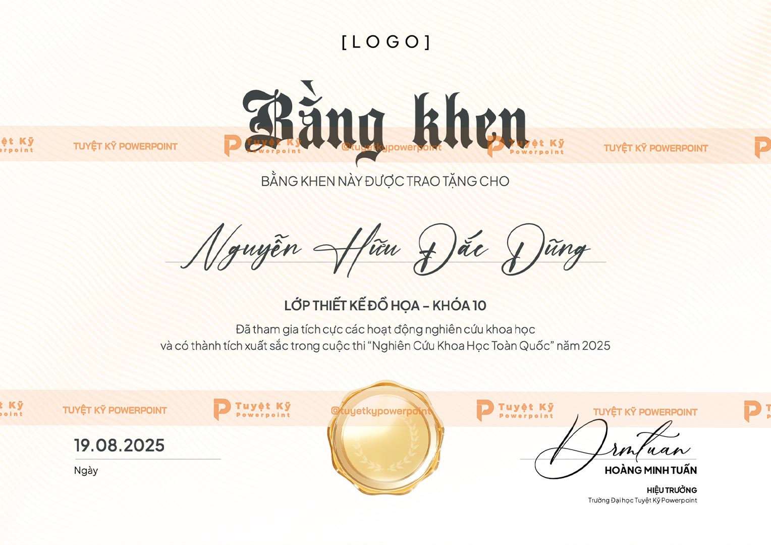 mẫu bằng khen cá nhân