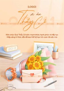 poster social post tri ân thầy cô 20/11