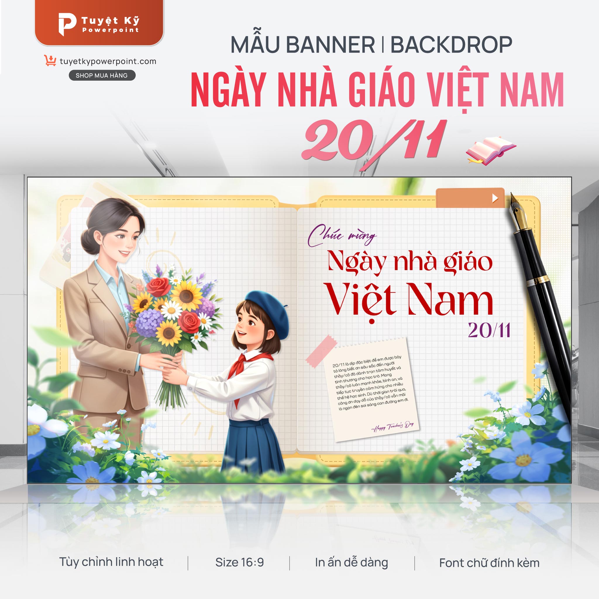 backdrop banner ngày nhà giáo việt nam