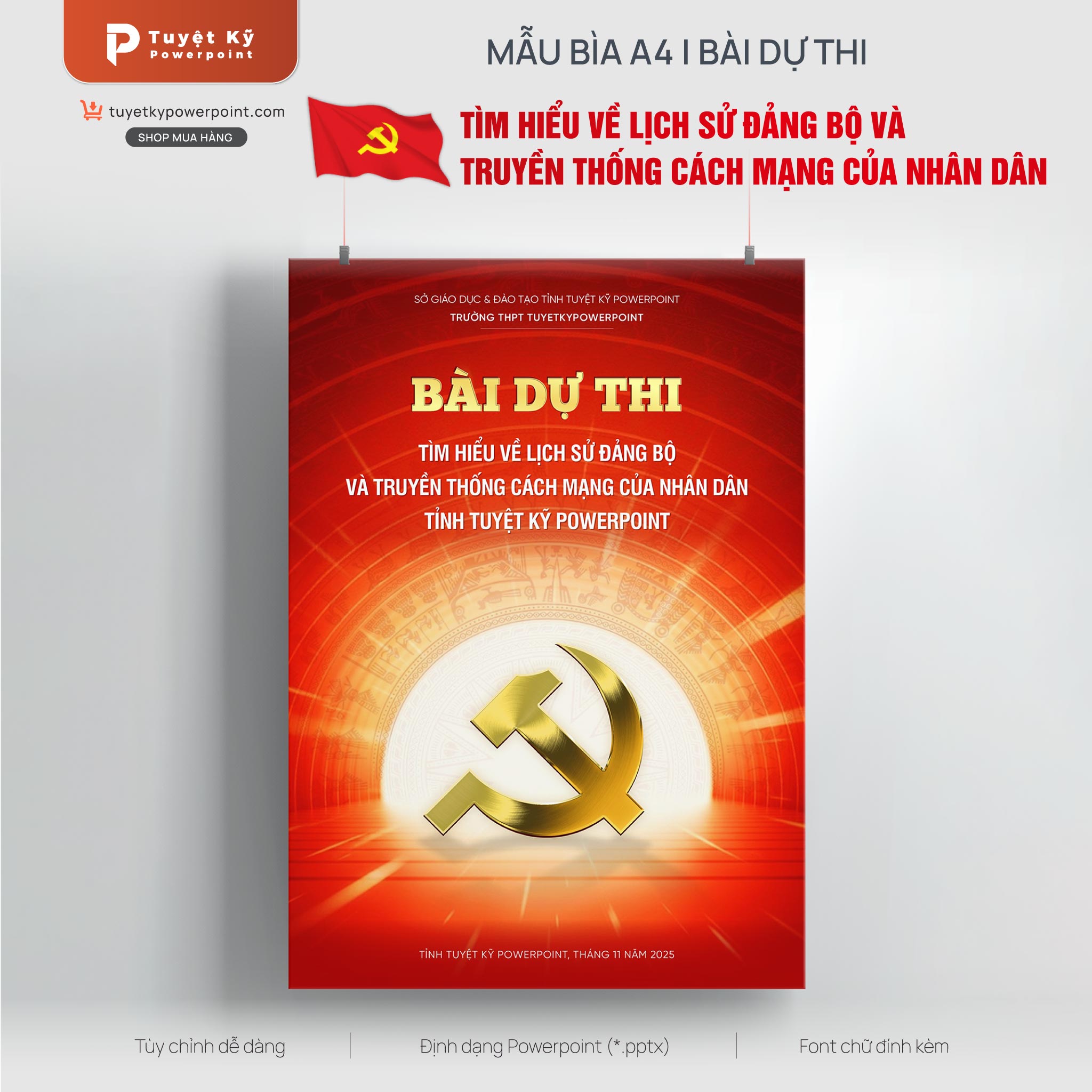 thumbnail bìa a4 bài dự thi tìm hiểu về lịch sử đảng bộ và truyền thống cách mạng của nhân dân