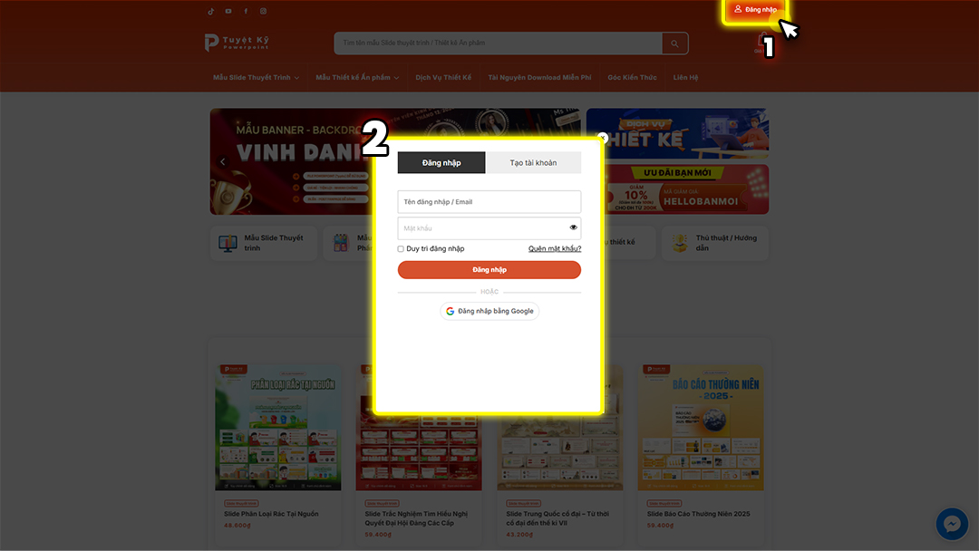 Hướng dẫn mua sản phẩm trên website