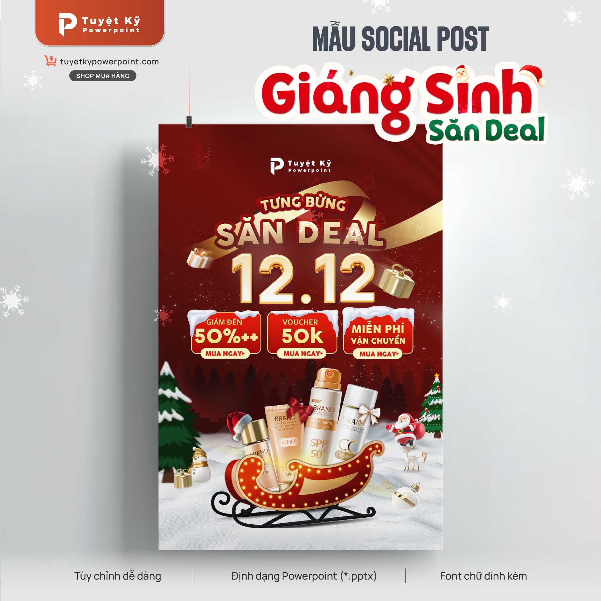 poster / social post dọc săn deal giáng sinh