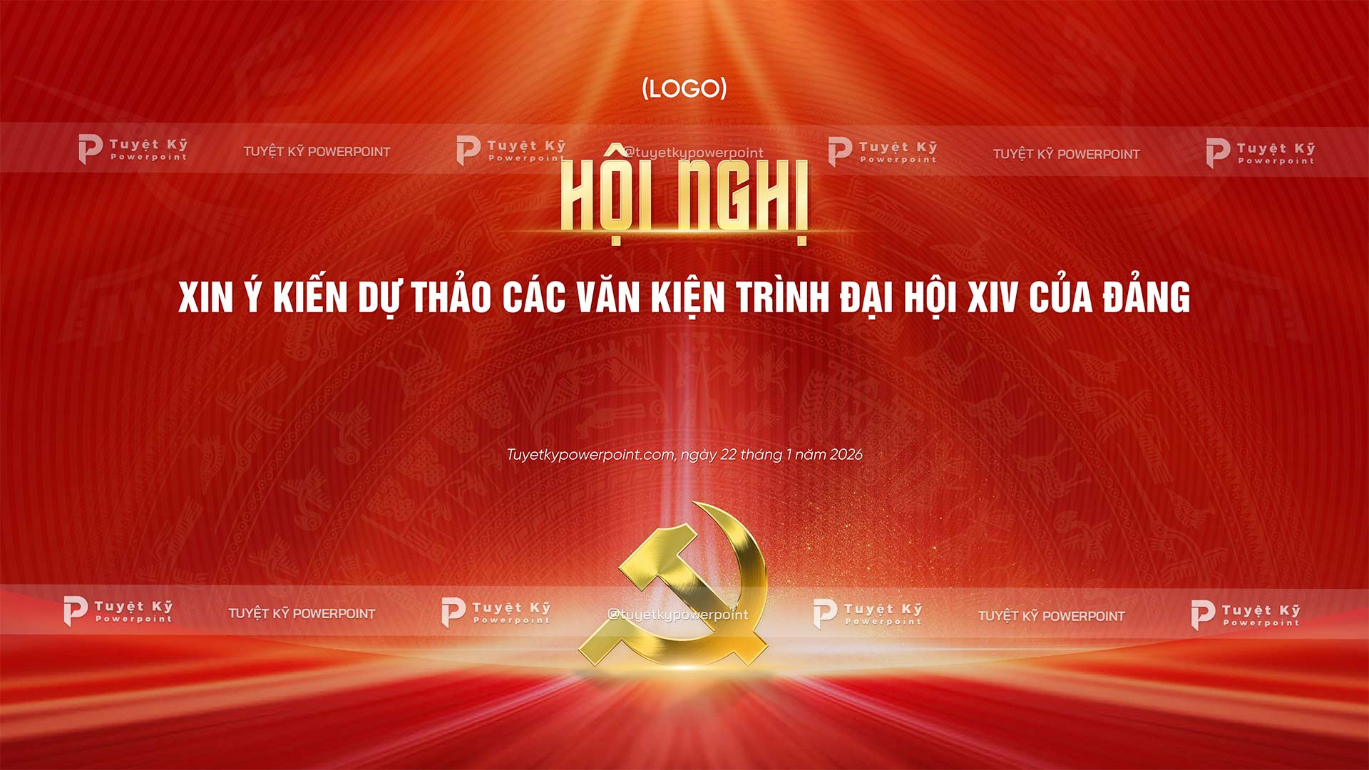 backdrop banner hội nghị xin ý kiến dự thảo các văn kiện trình đại hội của đảng