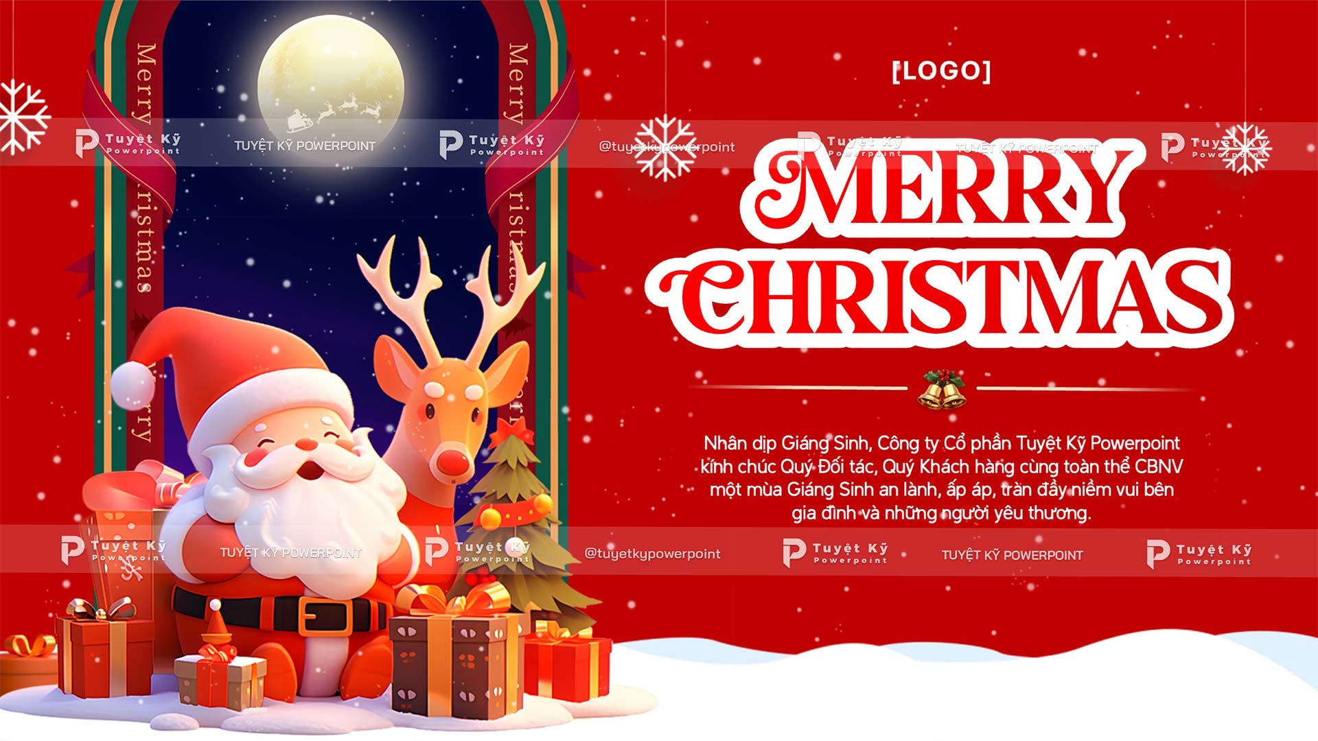 backdrop banner merry christmas giáng sinh an lành