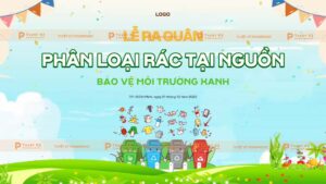 Backdrop banner lễ ra quân phân loại rác tại nguồn