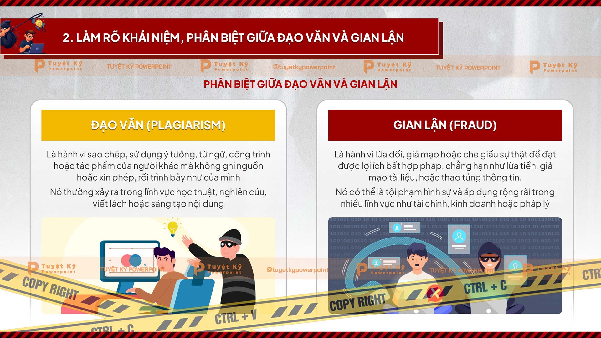 làm rõ khái niệm phân biệt giữa đạo văn và gian lận