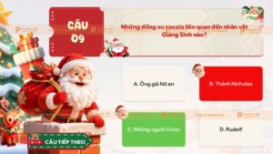 mẫu câu quiz game giáng sinh noel đáp án bố trí vuông